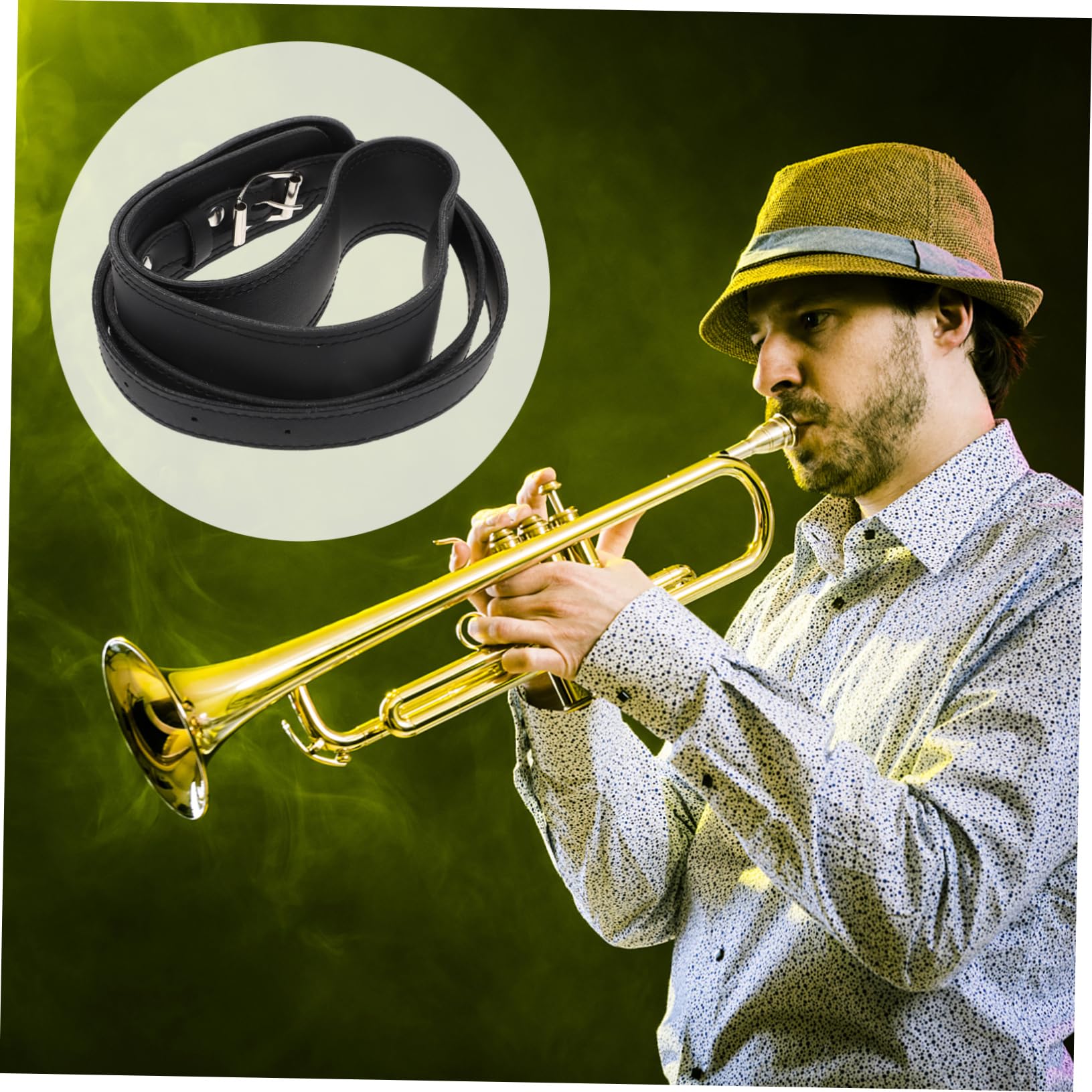 Correa Ajustable Trombón Tuba y Negro de Hombro para Cuero