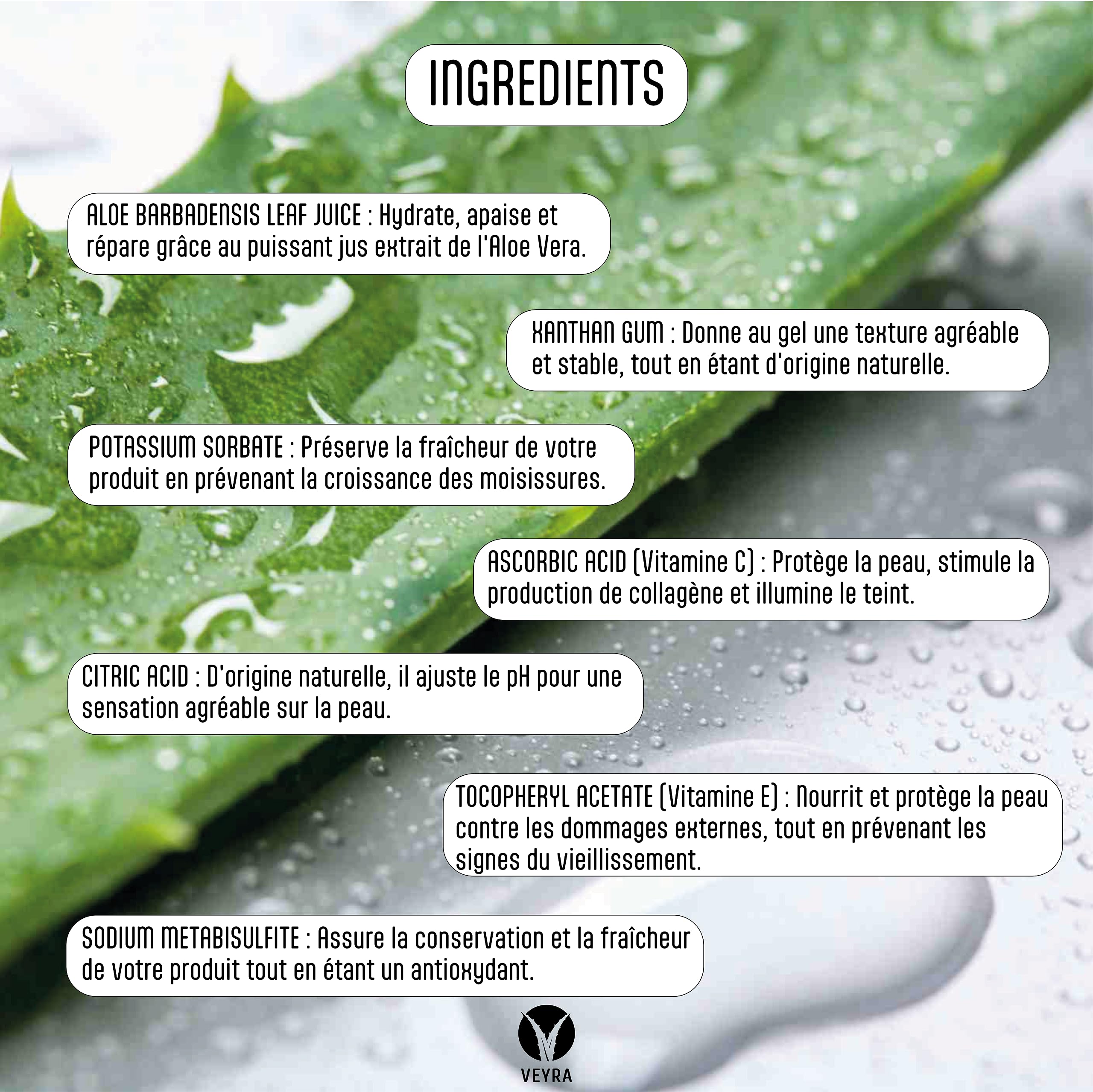 Gel Aloe Vera Natif 99% Veyra 200 ml Sans Parfum Visage, Cheveux et Corps : Hydrate, Apaise, Régénère, Anti Acné, Après Soleil. Soin Pur 100% Naturel des îles Canaries