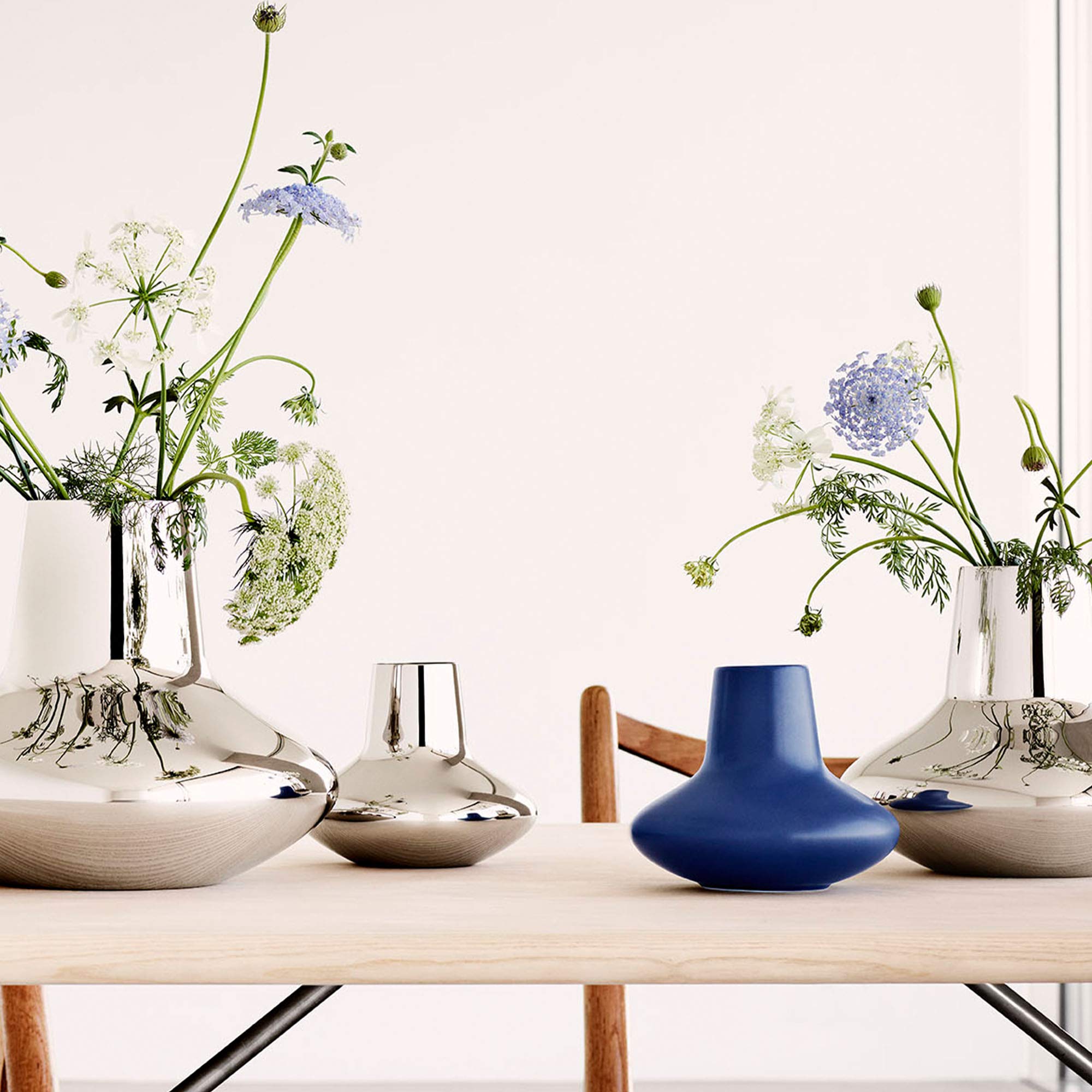 Georg Jensen Henning Koppel Vase, Stoneware, Blue, Small : Amazon