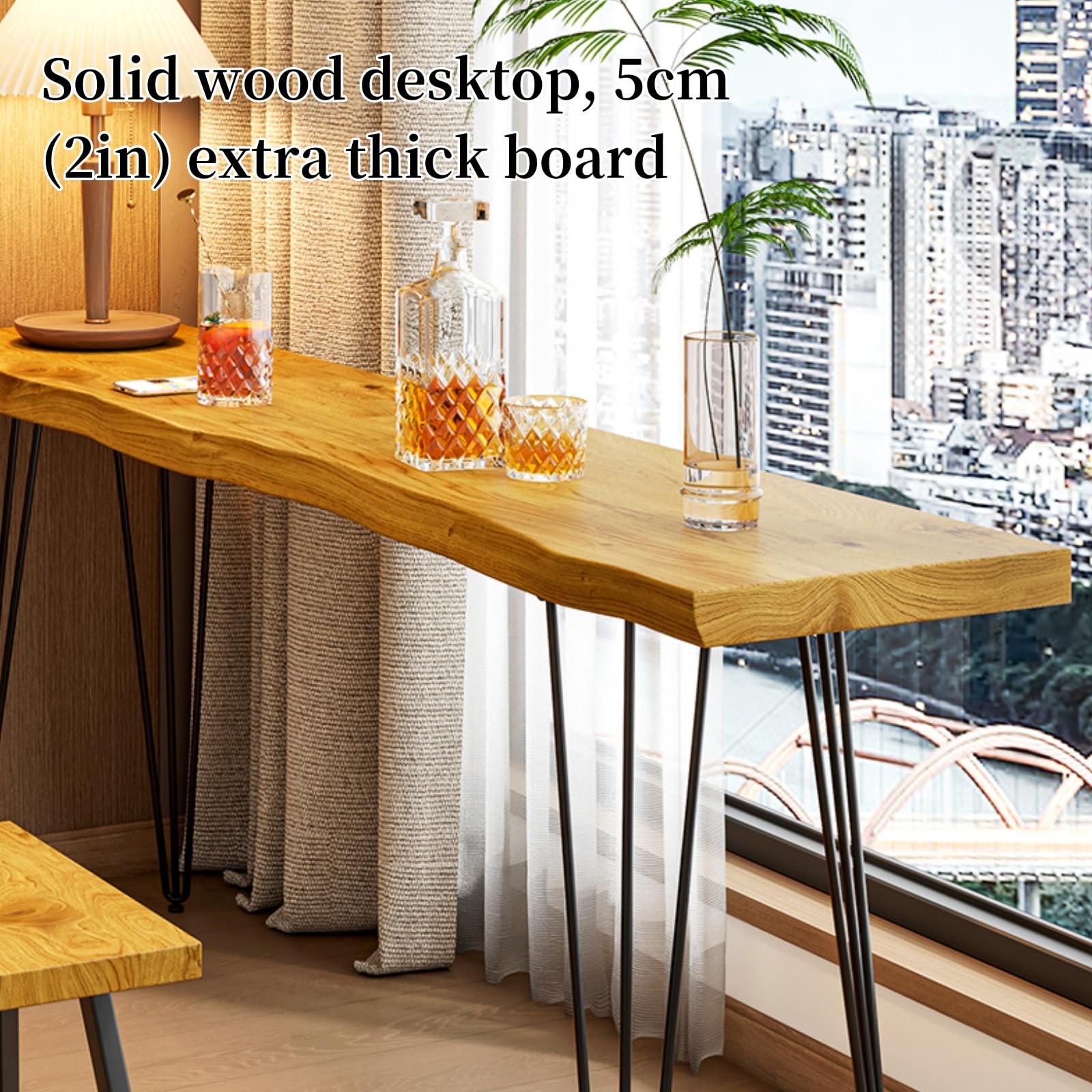 Bar Height Table Bar Top Table Counter Height Modern Solid Wood