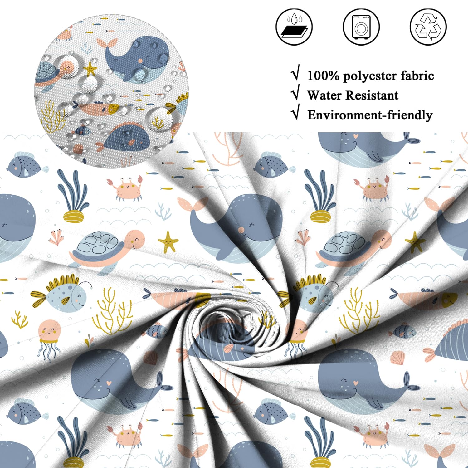 Duschvorhang Schildkröte 240x180cm - Wasserdichter Badvorhang Mit 12 Haken