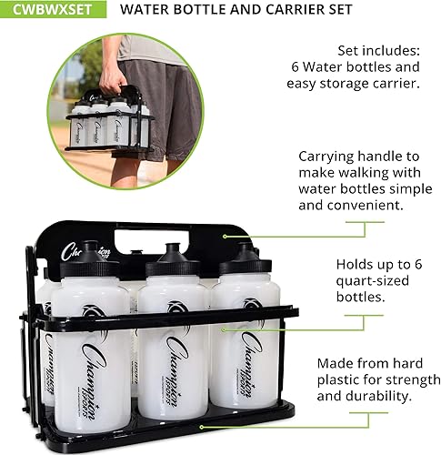 Miniatura 5 de Champion Sports Portador de botella de agua de alambre recubierto WBC