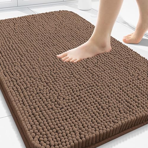 Miniatura 67 de Arotive Alfombras de Baño 30x20, Alfombras de Baño de Chenilla Shaggy Extra Suaves y Absorbentes, Lavables a Máquina con Respaldo de Goma