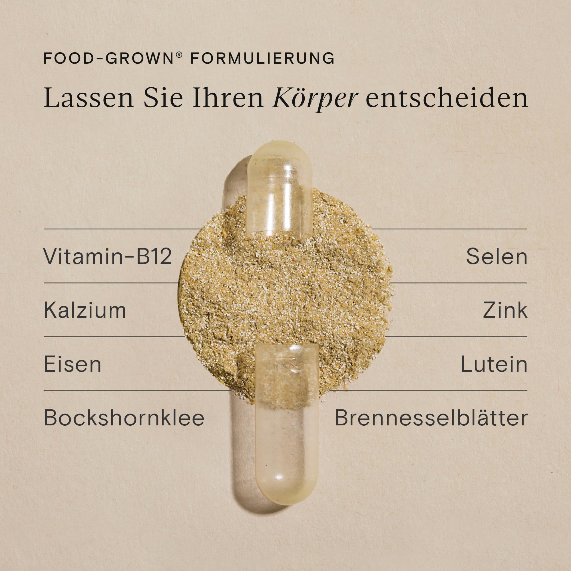 WILD NUTRITION Food-Grown® Vitamine für die Stillzeit | Vitamine für Energie und Immunstärkung nach der Geburt | Vitamin B6, Zink, Eisen und Selen | Bockshornklee & Brennnessel | 90 Kapseln