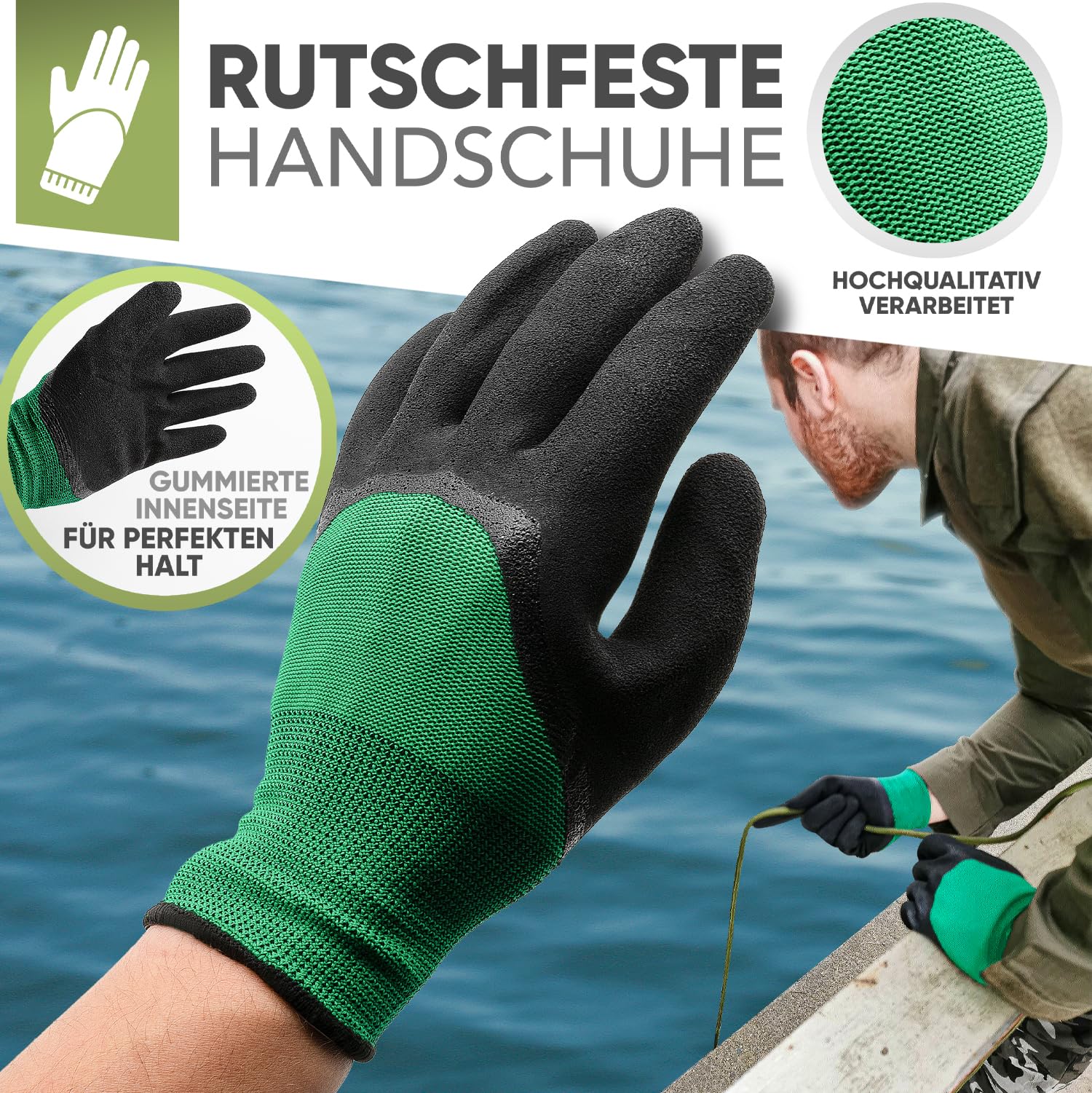 Jungle Monkey® Premium Magnetangel Set 200kg [Zugkraft DEKRA geprüft] Magnetfischen Komplettset inkl. 20m Seil + wasserfeste Handschuhe für Magnet fischen I Magnet angeln in Flüssen und Seen