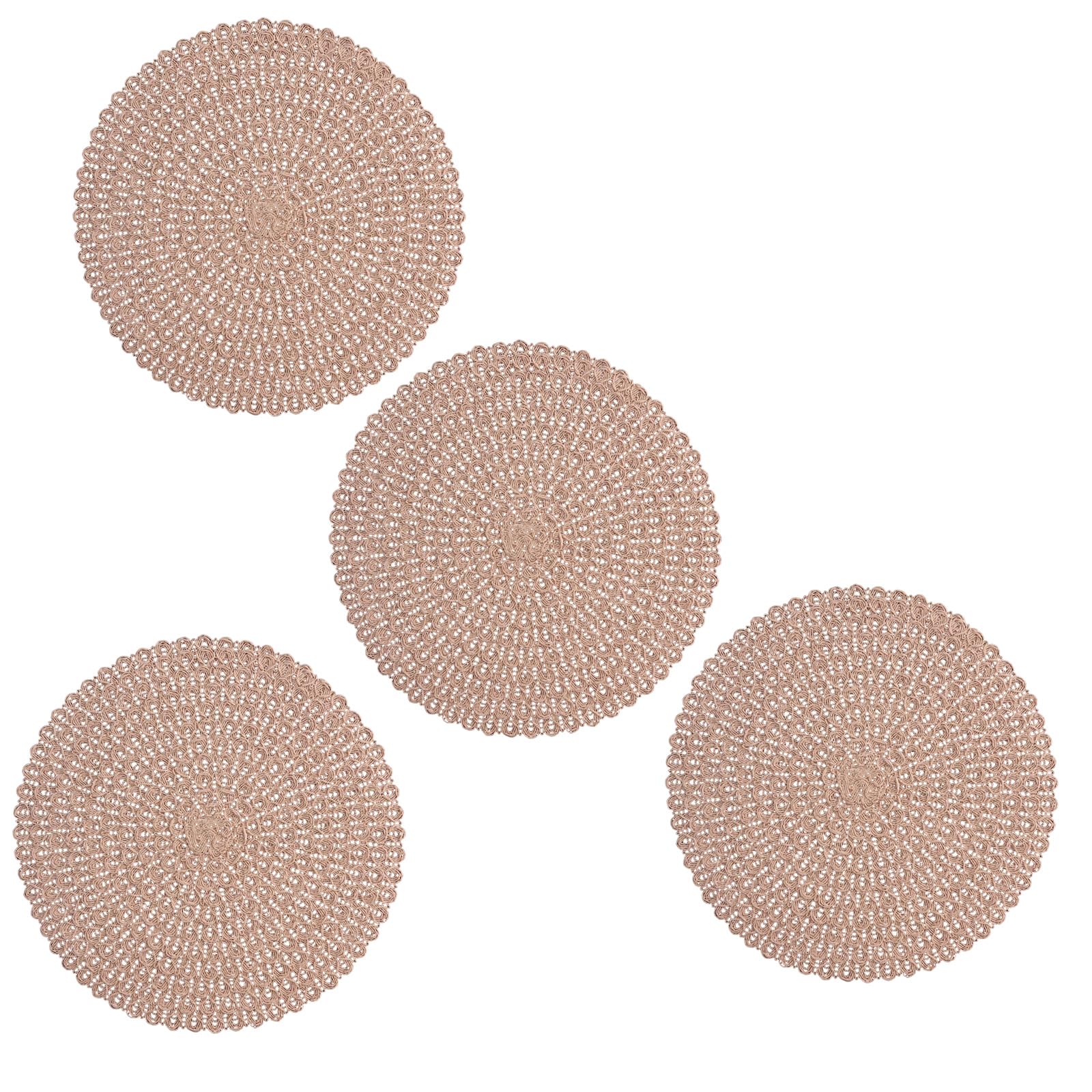 Jazuaiao Paper Placemat Large Size Round 38cm Features Elegant Designs Heat Proof for Family Dining and Parties Heatproof Mat