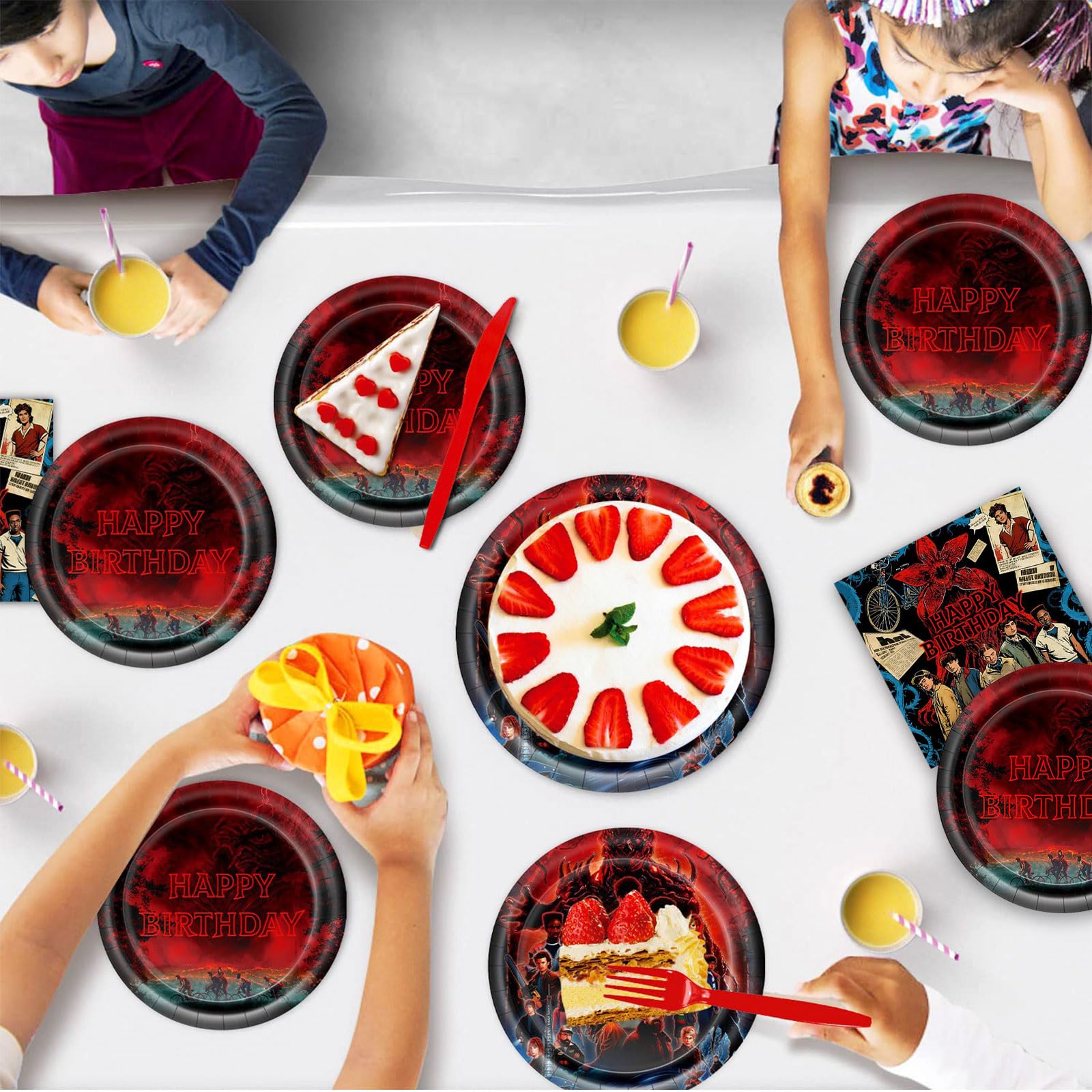 Set di stoviglie da 41 pezzi per feste di compleanno, posate di alta qualità per 10 persone, ideale per compleanni per bambini e feste a tema. - 5