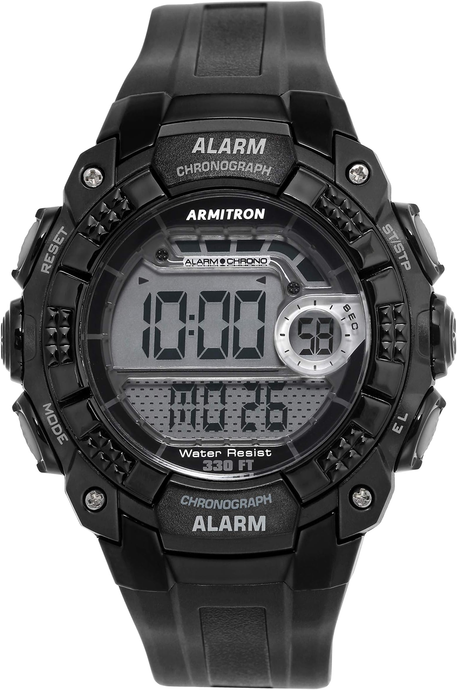 Sport Men's Digital Chronograph Resin Strap Watch
