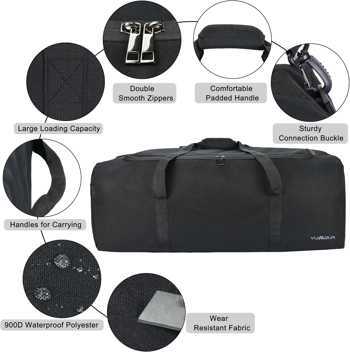 Large Duffle Bag for Travel, 100L Travel Duffel Bags for Men, 900D Polyester Water & Tear Resistant Extra Large Travel Bag Heavy Duty Moving Bags for Sport Camping Gear Holiday Decor Storage