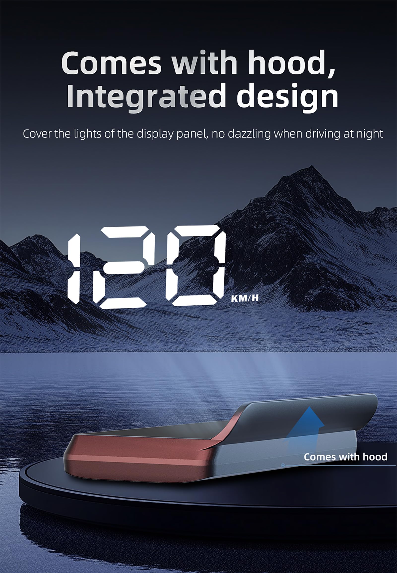 ELLENNE HUD Display Olografico Parabrezza GPS Velocità Tachimetro W2 | HUD Head-Up Display con Proiezione Olografica sul Parabrezza - GPS Display Tachimetro Digitale con Avviso Velocità W2