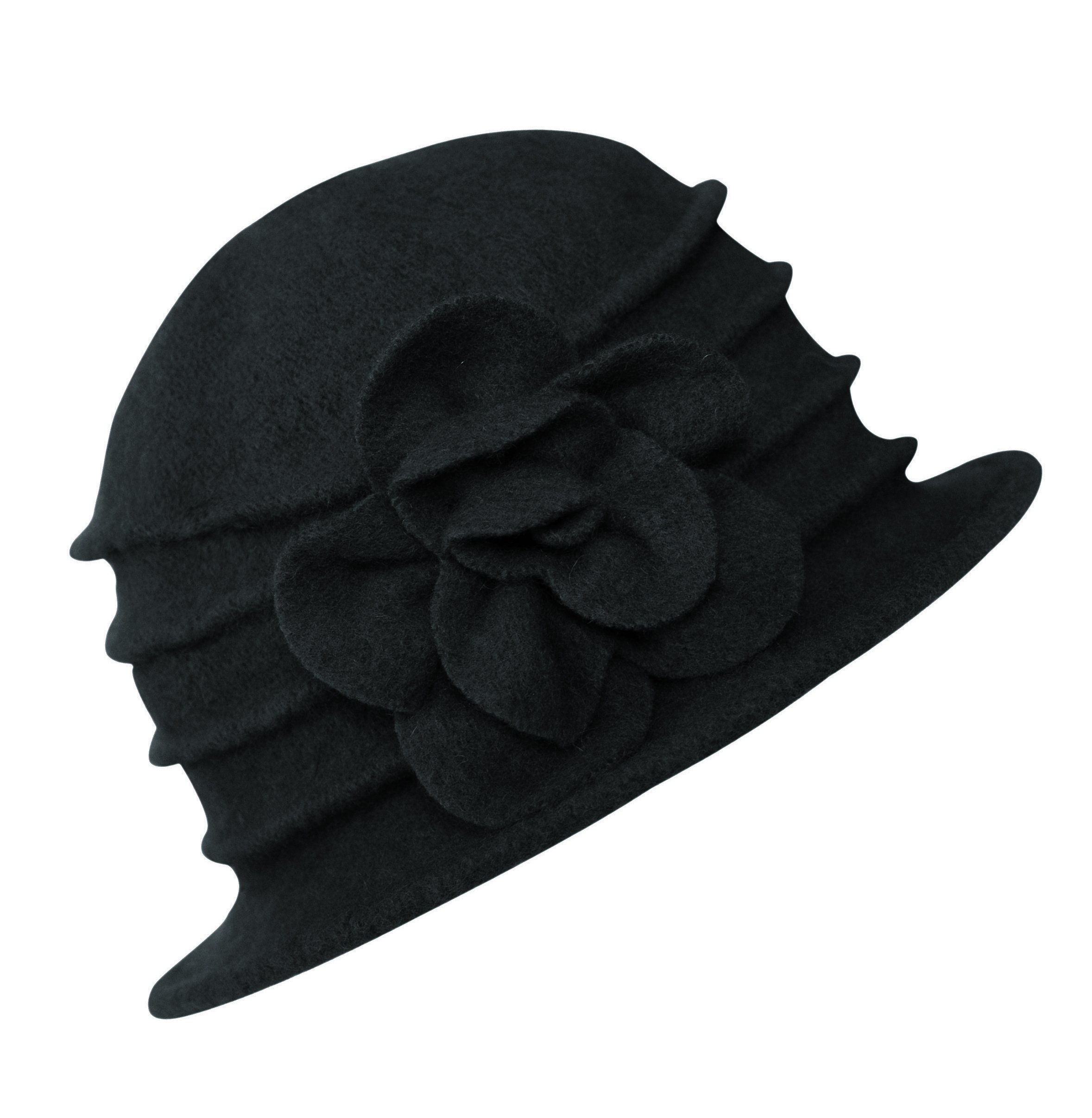 Urban GoCo Lana Cloche Sombreros Gorras para Mujer Vintage Floral Trimmed Sombreros de Invierno