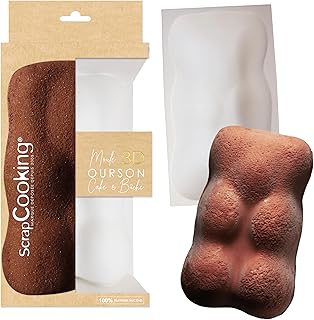 ScrapCooking - Moule en Silicone Gâteau & Bûche Ourson - 22 x 12,7 x 8 cm - Gâteau à Étages, Rainbow Cakes, Gâteaux Anniversaire - Pâtisserie Noël Anniversaire - 2898