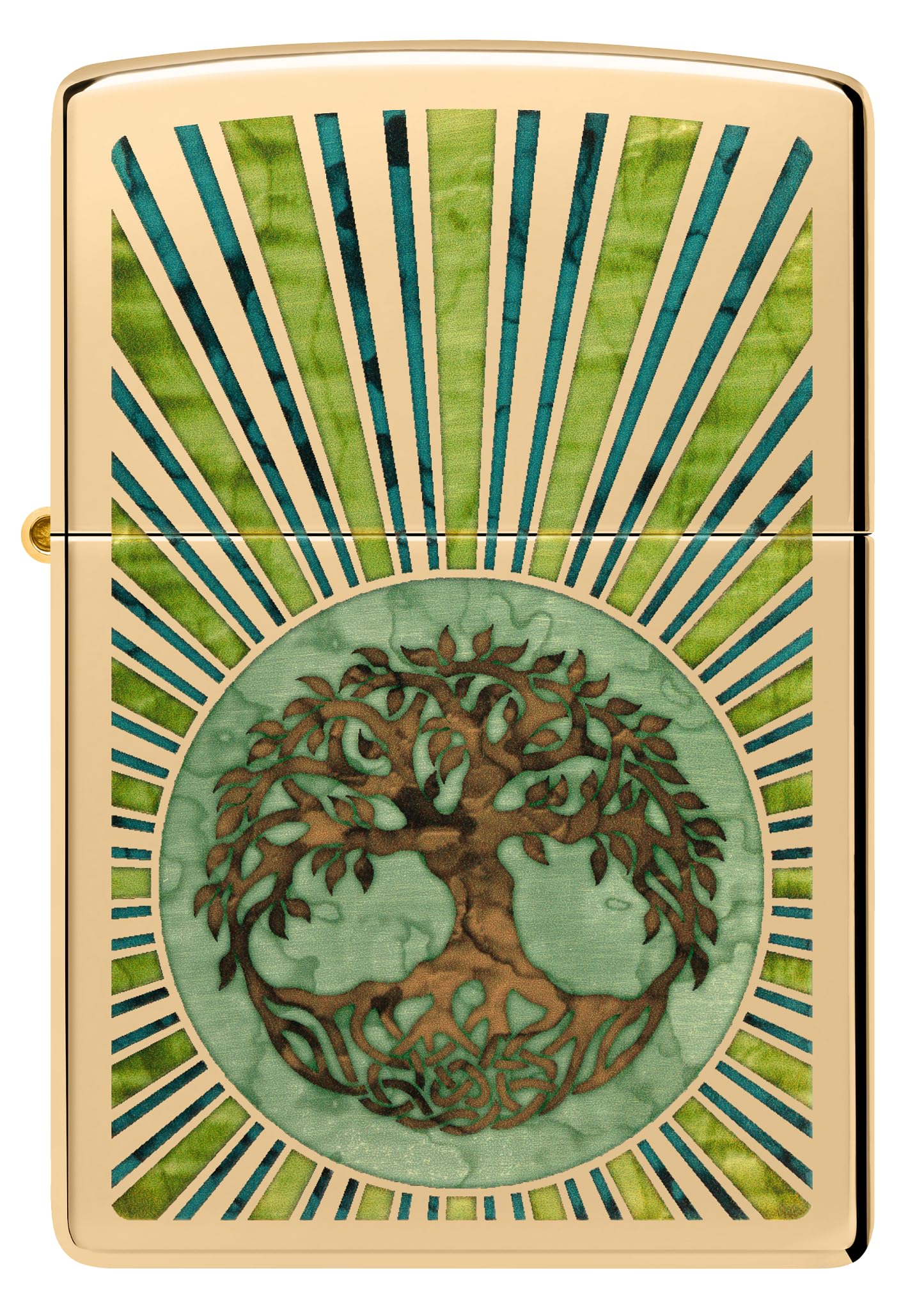 Zippo Briquet tempête Spiritual, Spirituel, Laiton Poli, Fusion, Rechargeable, réutilisable, Design Coupe-Vent, boîte Cadeau, fabriqué aux États-Unis