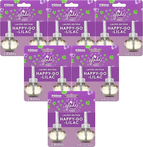 Glade PlugIns - Recambios para ambientador, aceites esenciales y perfumados para el hogar y el baño, Happy-Go-Lilac, 0.67 onzas líquidas disponible en Yaxa Venezuela