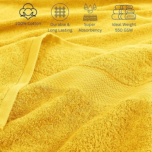 Vista 99 de Lane Linen - Juego de toallas de baño de 24 piezas, turcas, 100% algodón, secado rápido, 2 toallas extragrandes, 4 toallas de baño, 6 toallas