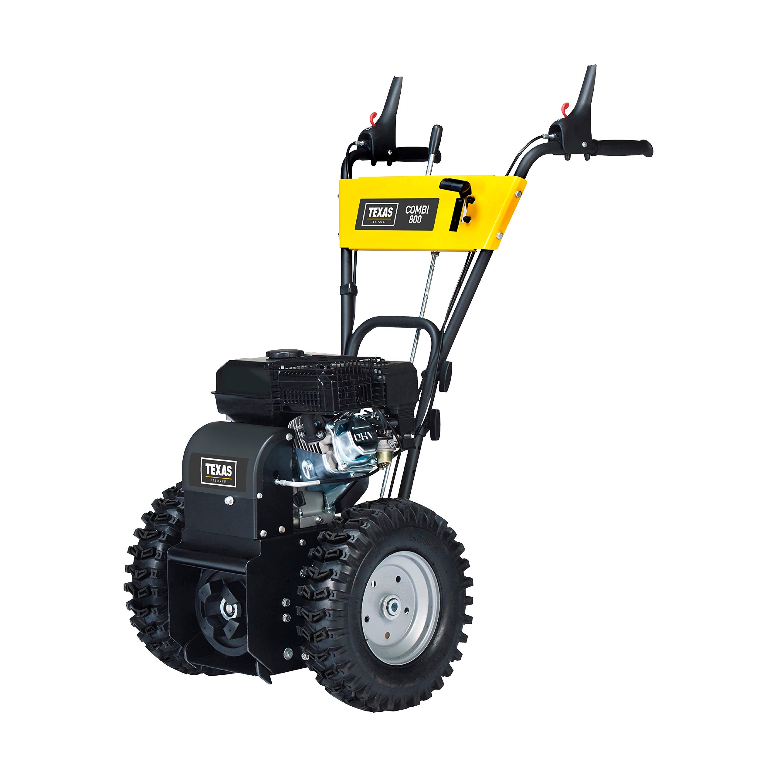 TEXAS Profi Kehrmaschine Benzin 80cm Combi 800TGE E-Starter Set 2in1 Schneekehrmaschine Motorbesen Laubkehrer Schneeräumer mit Radantrieb | 4 Takt | 5,7PS | 4+1 Gänge | Grundgerät inkl. Kehrbesen