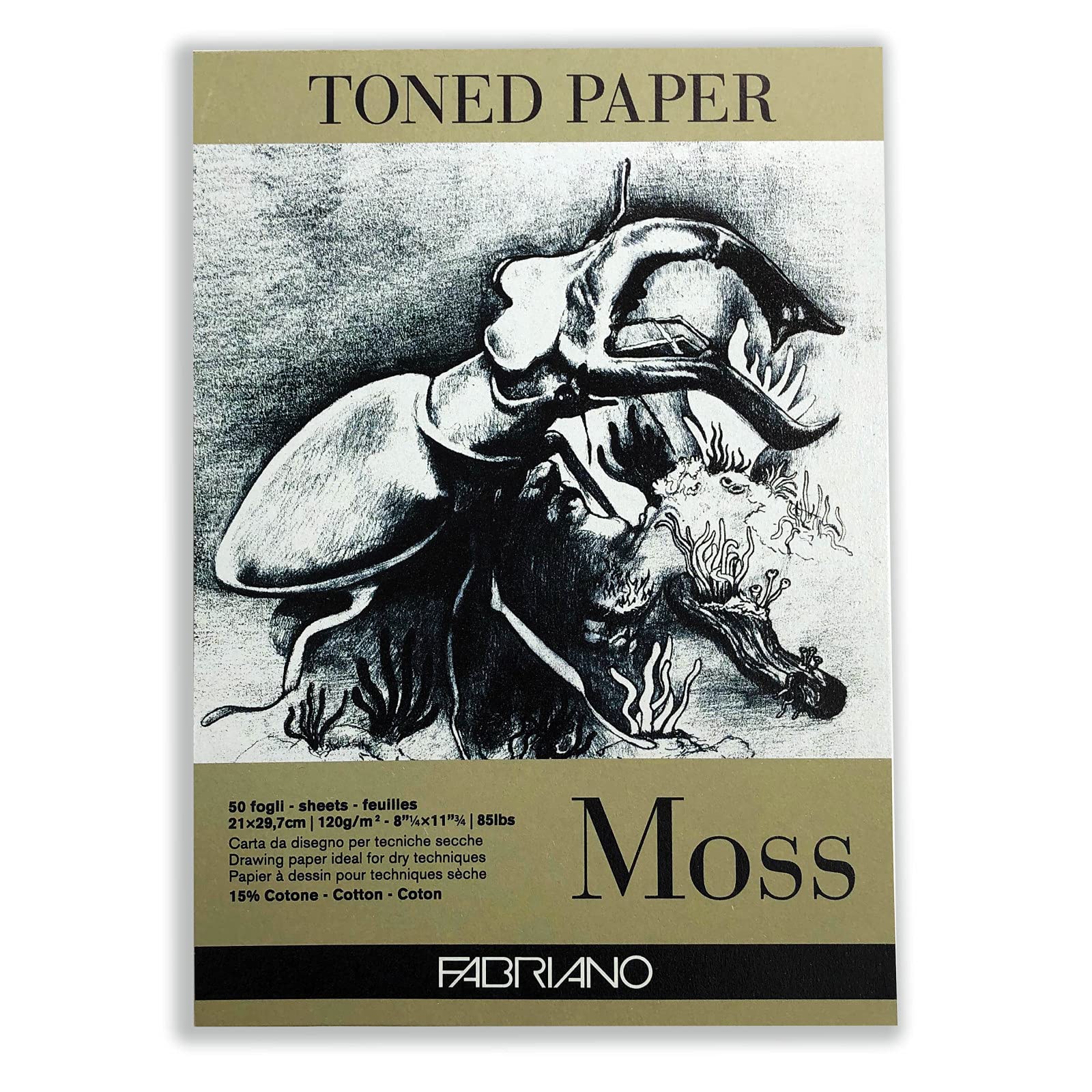 Fabriano Toned Paper Pad Moss, Size - A4, 120 GSM (Contains- 50 Sheets) (B087ZRDKCP) Amazon Price History, Amazon Price Tracker