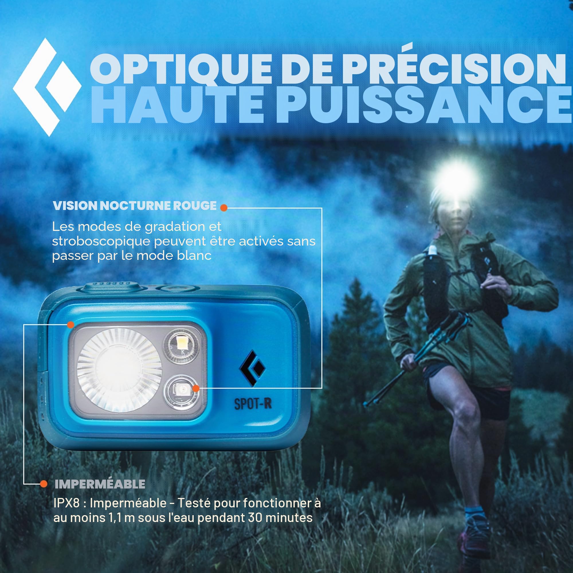 Black Diamond Spot 400-R lampe frontale, Uni