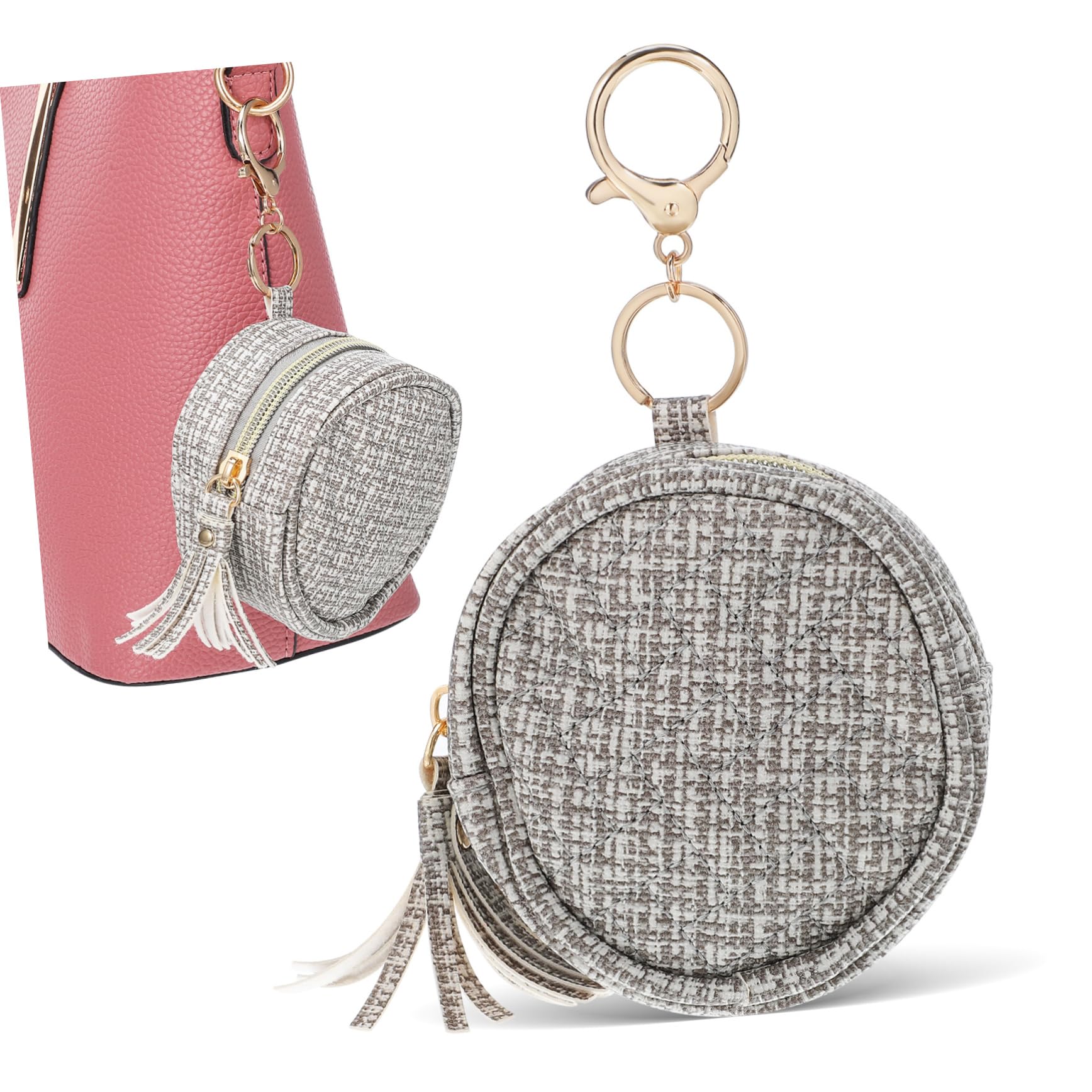 VALICLUD Fashionable Bag Portable Pouch Clip Zippered Organizer for Mom Baby's Essentials