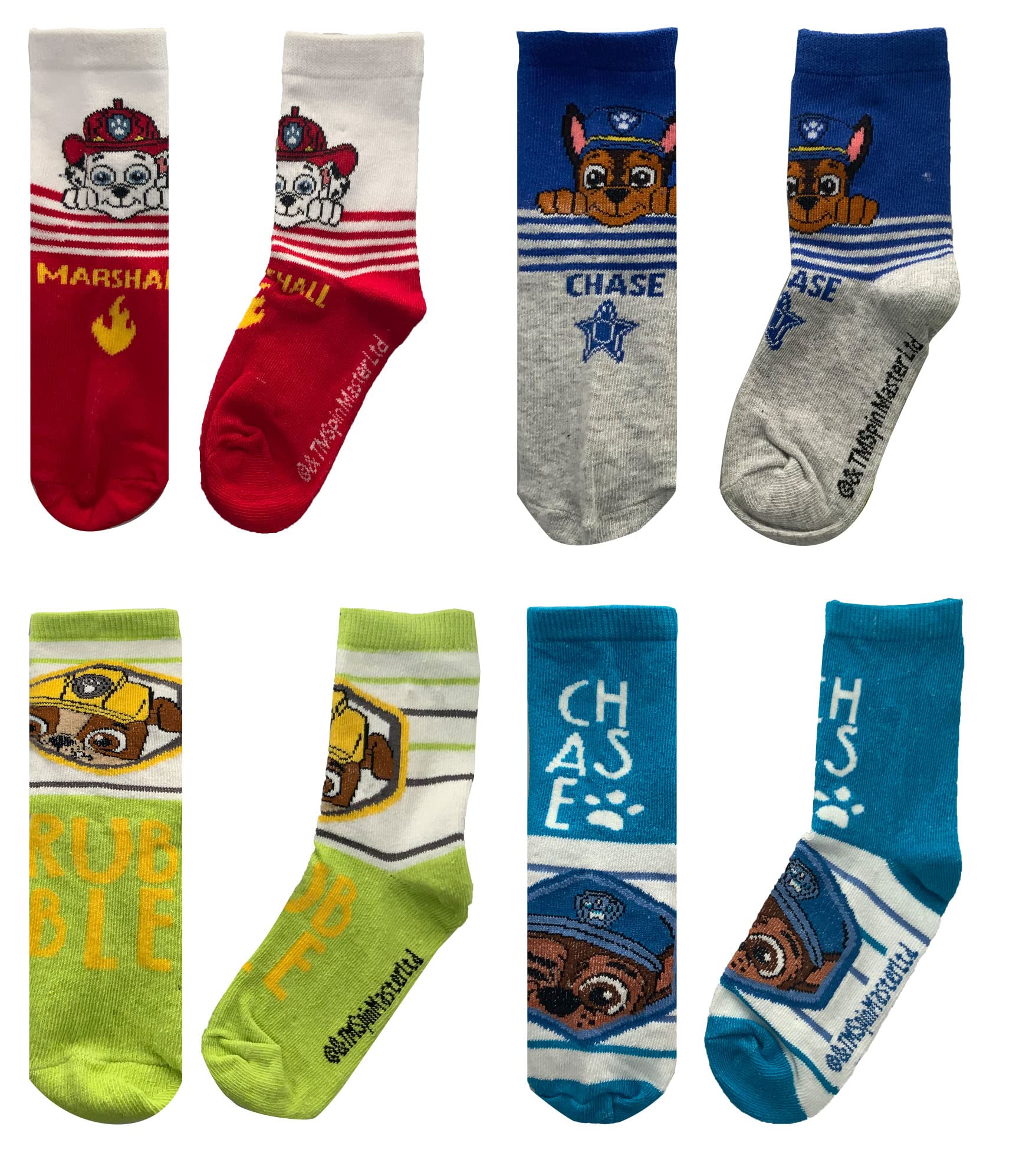 Paw Patrol Unisex Kids Multicolour Socks Boys Girls Kids – Pack Of 4 (6-8.5)