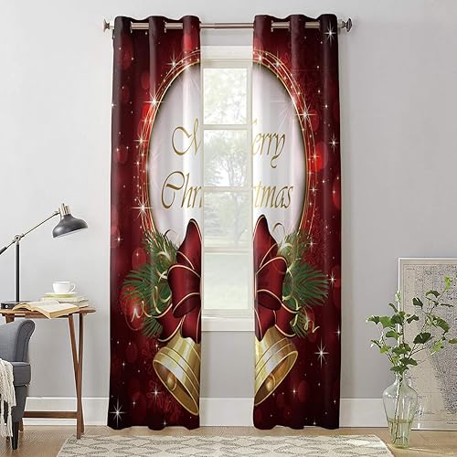 Miniatura 4 de Cortinas para sala de estar, cortinas de 39 pulgadas de largo, con ojales en la parte superior, 2 unidades