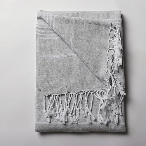 Miniatura 3 de PÜSKÜL - Toallas de playa turcas de gran tamaño, sin arena, 100% algodón, 39 x 70 pulgadas, 1 pieza (negro)