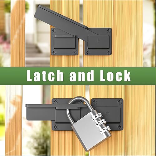 Miniatura 4 de E-SDS Kit de marco de puerta para valla con cierre abatible, antirhundimiento, soporte de esquina para cercas de madera, entrada, puerta de piscina,
