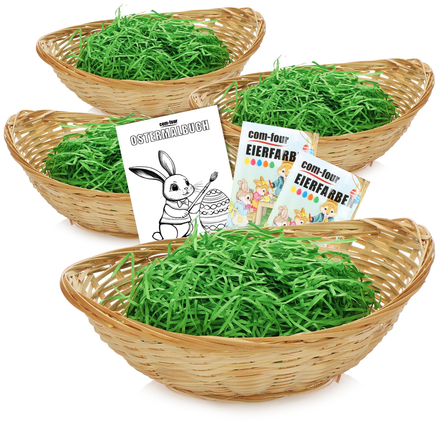 Panier De Pâques Avec Charges Et Herbe De Pâques - EAS100 - Déco Complète
