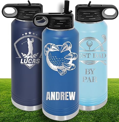 Botellas de agua personalizadas con tapa abatible y pajita, regalo personalizado aislado al vacío, termo de doble pared de acero inoxidable, con