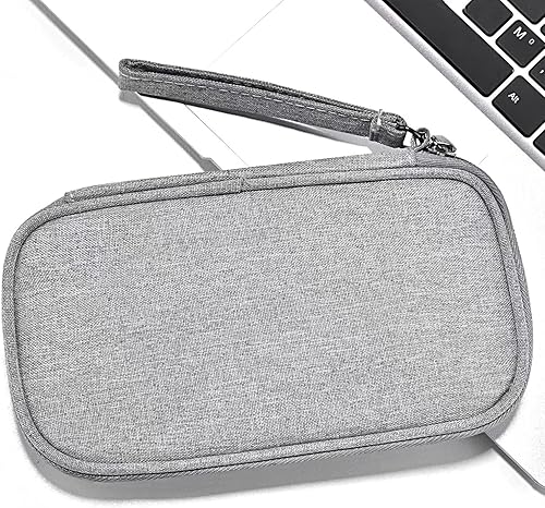 Miniatura 5 de UOZL Pequeña bolsa organizadora de artículos electrónicos con asa, almacenamiento de viaje impermeable para teléfonos celulares, cargadores,