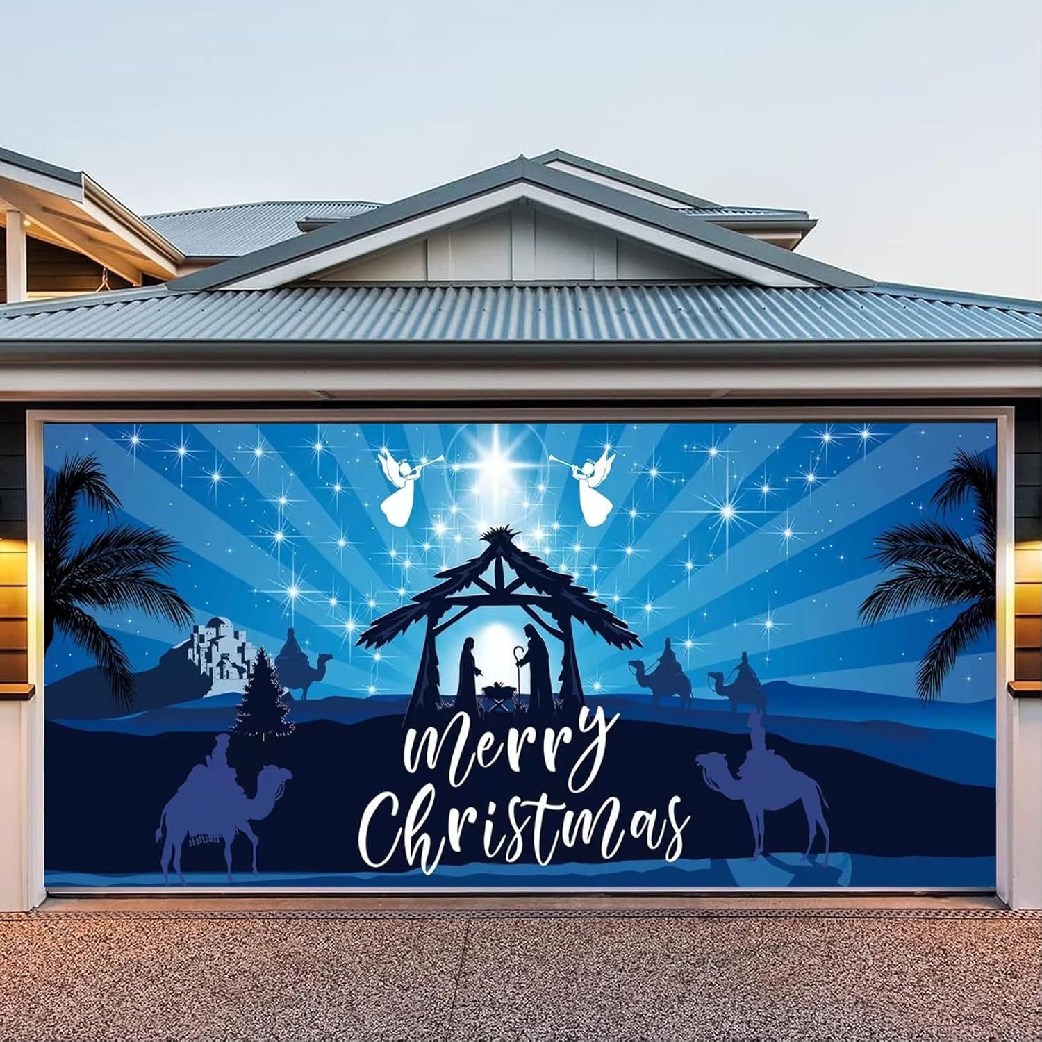 7 x 16 ft Garage Door Christmas Decorations, 2023 Christmas