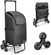 KEDSUM 2 in 1 Grocery Cart on Wheels for Stairs, 60L/300LBS Shopping Carts for