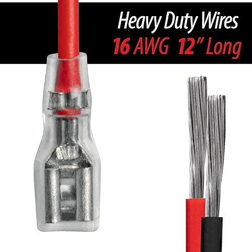 Miniatura 4 de Cables de terminal de batería SLA, espada hembra de conexión rápidadesconexión terminales tipo F1 de 0.189 in con mangas aisladas y cables de