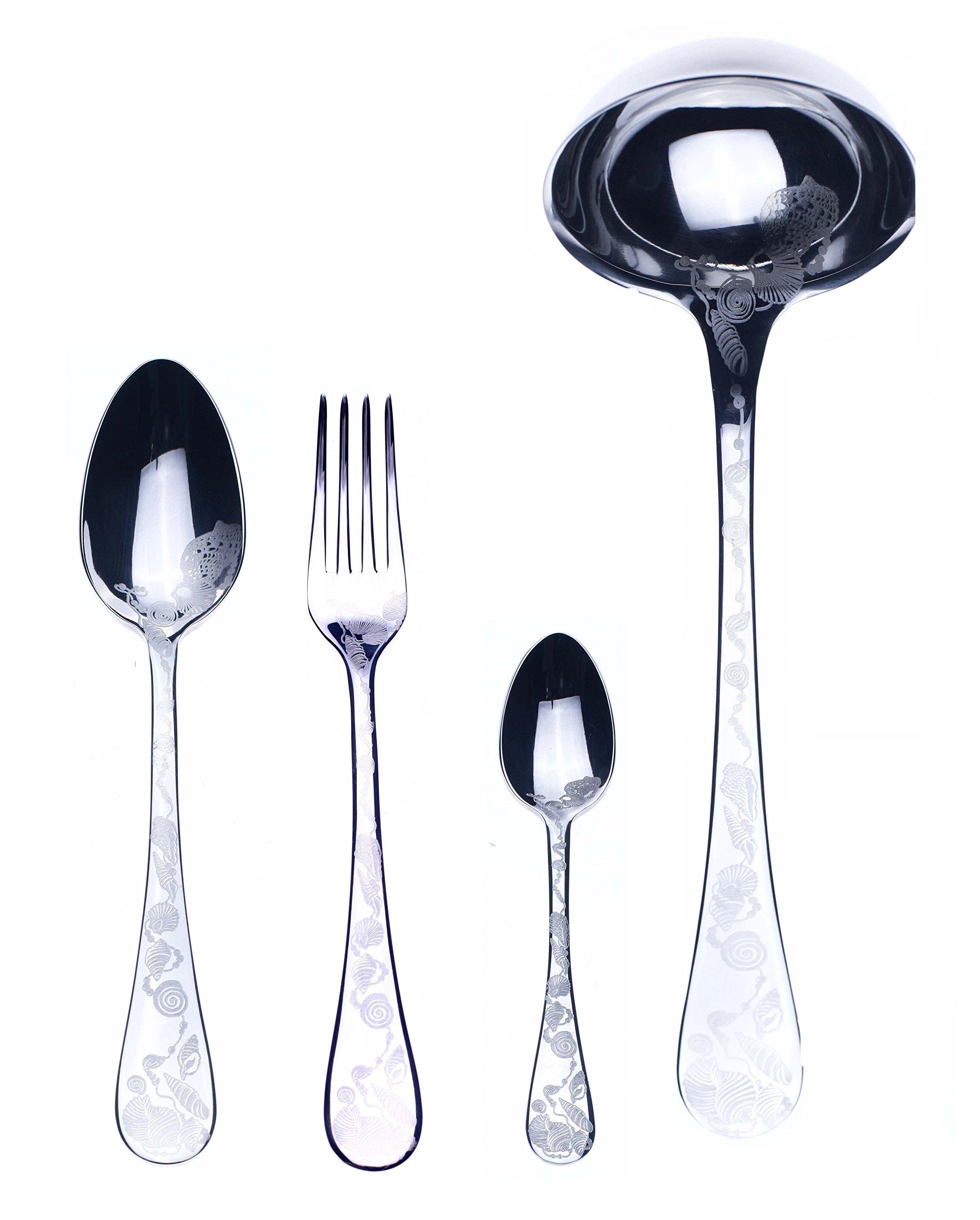 MEPRA Venere 49 Pcs Flatware Set – Metallic Tableware, Dishwasher Safe Cutlery (1026V22049)