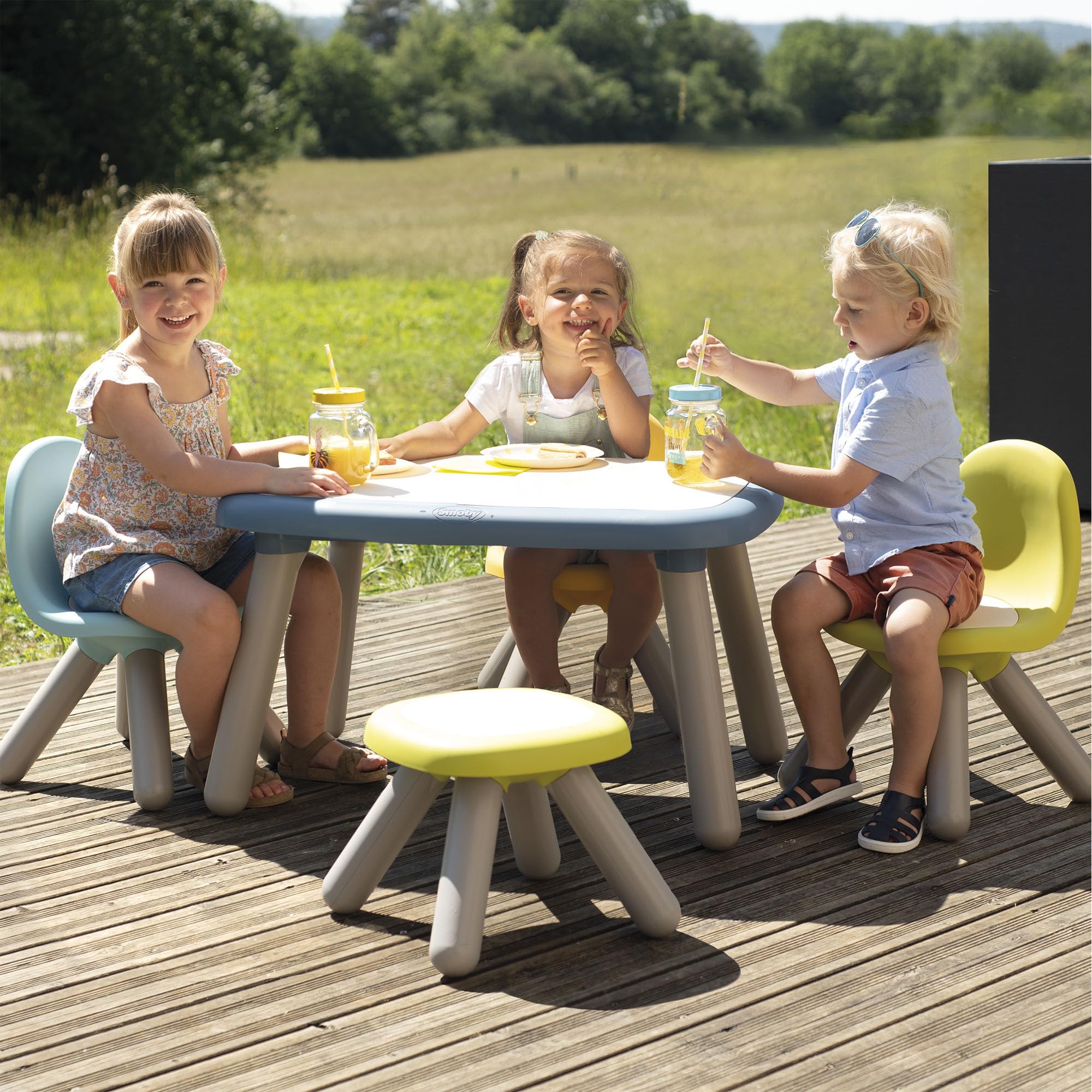 Smoby 880109 - Kid stoel salie groen – design kinderstoel voor kinderen vanaf 18 maanden, voor binnen en buiten, kunststof, ideaal voor tuin, terras, kinderkamer