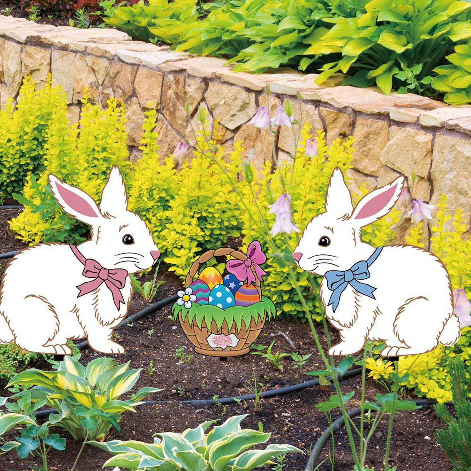 Set di 15 vassoi pasquali, decorazione da tavolo, cartelli in legno, croci in legno, decorazione per Pasqua e cucina, piatti a 3 piani (trasparente, taglia unica