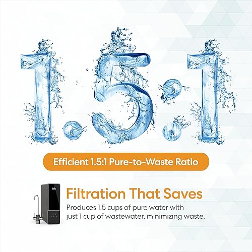 Miniatura 7 de Brio AQUUS TROE600COL - Sistema de filtración de agua por ósmosis inversa, sistema de filtro de agua de ósmosis inversa de 4 etapas sin tanque para