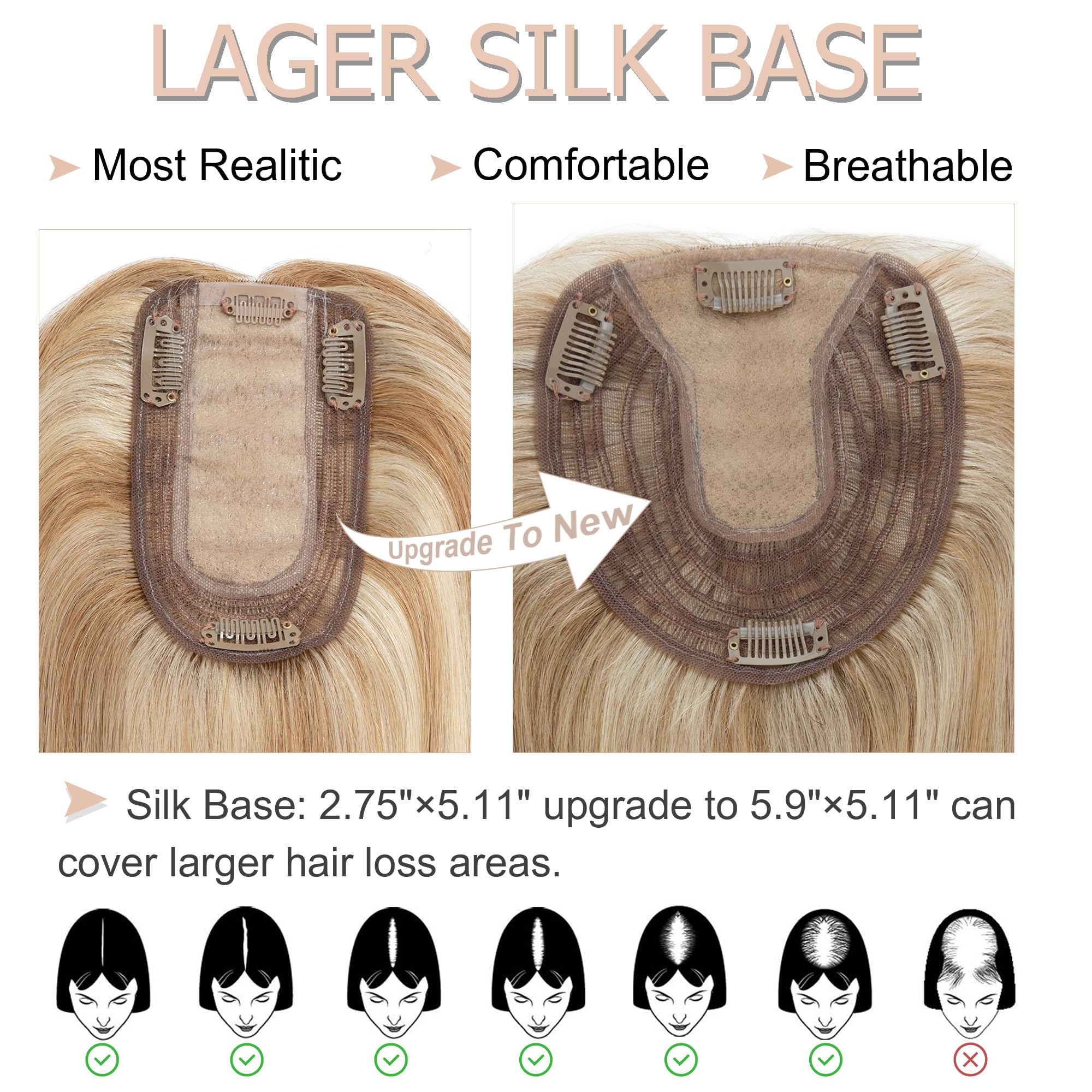Amazon.com : SEGOHAIR Hair Toppers for Women Real Human Hair 