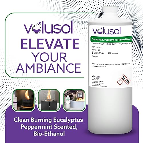 Miniatura 2 de Aroma de eucalipto a menta bioetanol combustión limpiarespetuosa con el medio ambiente 338fl oz32 onzas - Paquete de 9