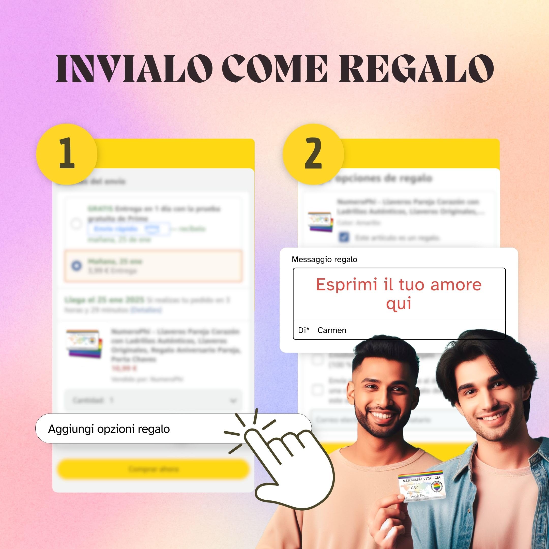 Tessera Orgoglio Gay, Accessori LGBTI, PVC, Regalo Inclusivo