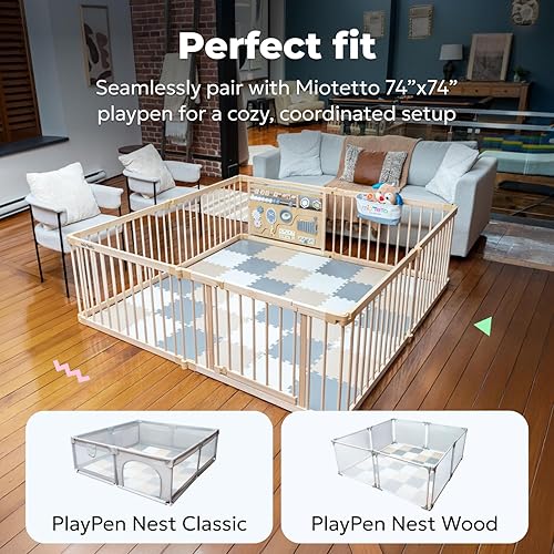 Vista 125 de MioTetto Alfombra de juegos para bebés de espuma suave no tóxica, tapete de juegos para niños y niñas, alfombrilla con rompecabezas de 36/16 piezas