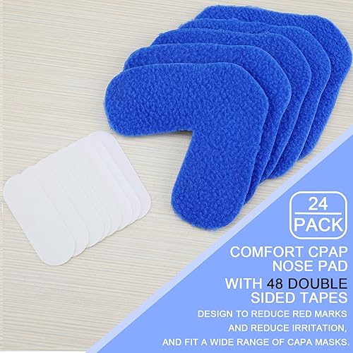 Miniatura 4 de Jutom Paquete de 24 almohadillas nasales para máscara para evitar fugas de aire, almohadillas nasales para suministros, protectores nasales cómodos