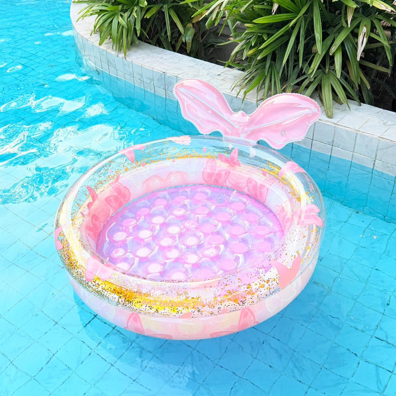 Radeau de piscine, chaise flottante gonflable, design circulaire, belle apparence, pour fête de piscine