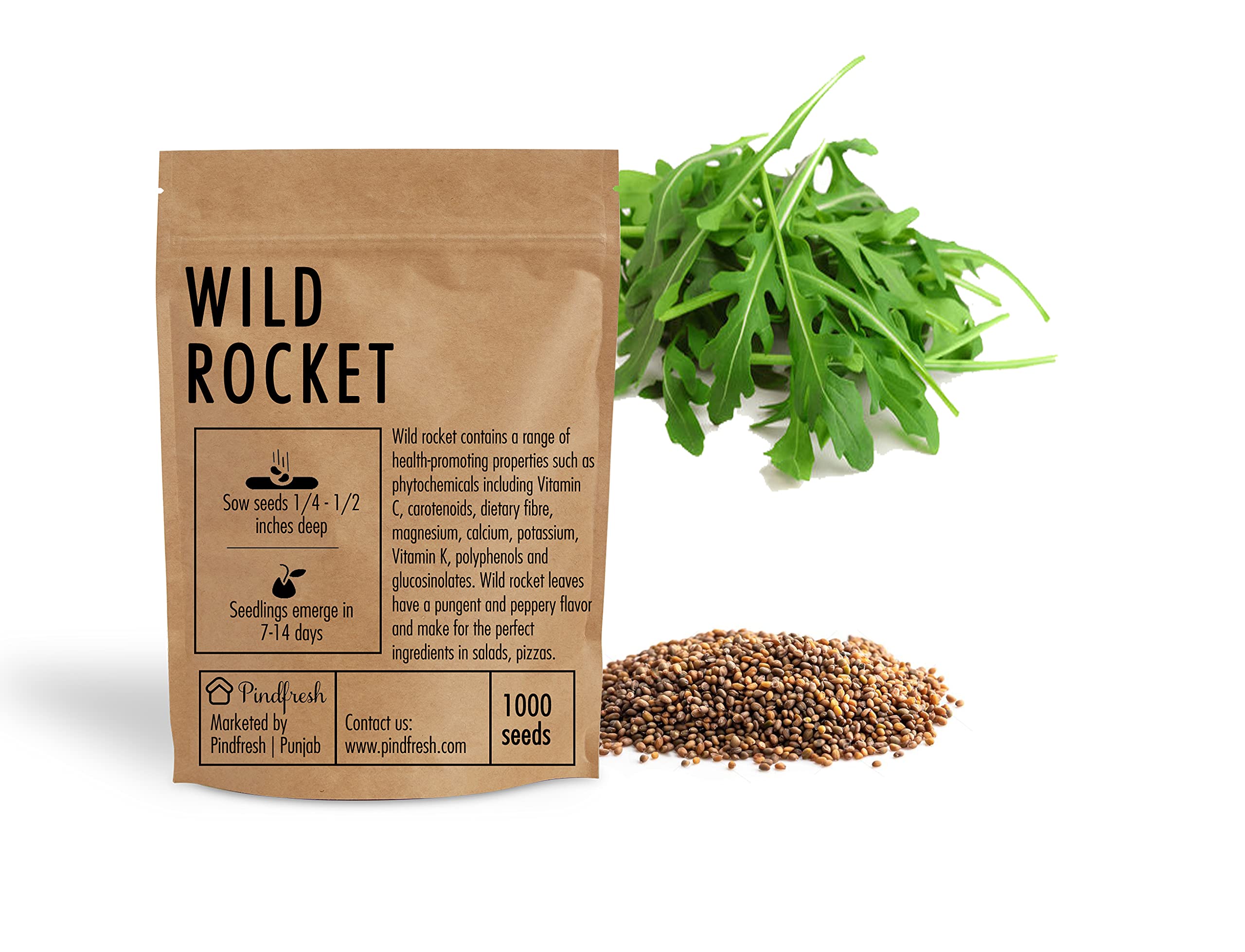 Pindfresh Seeds - WILD ROCKET LEAVES SEEDS, Qty 1 packet contain 1000 seeds - Hydroponics, Cocopeat & Soil Gardening. (B09DCYFPJQ) Amazon Price History, Amazon Price Tracker
