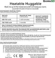 Vista 6 de GAMAGO Almohadilla térmica y almohada abrazable para tostadas, almohadilla térmica para microondas para calambres, dolores y alivio de la ansiedad