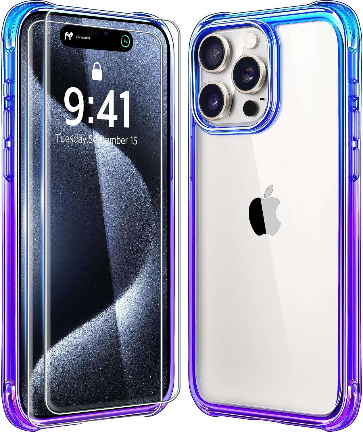 Mkeke for iPhone 15 Pro Max Case, [NotYellowing] with 2X