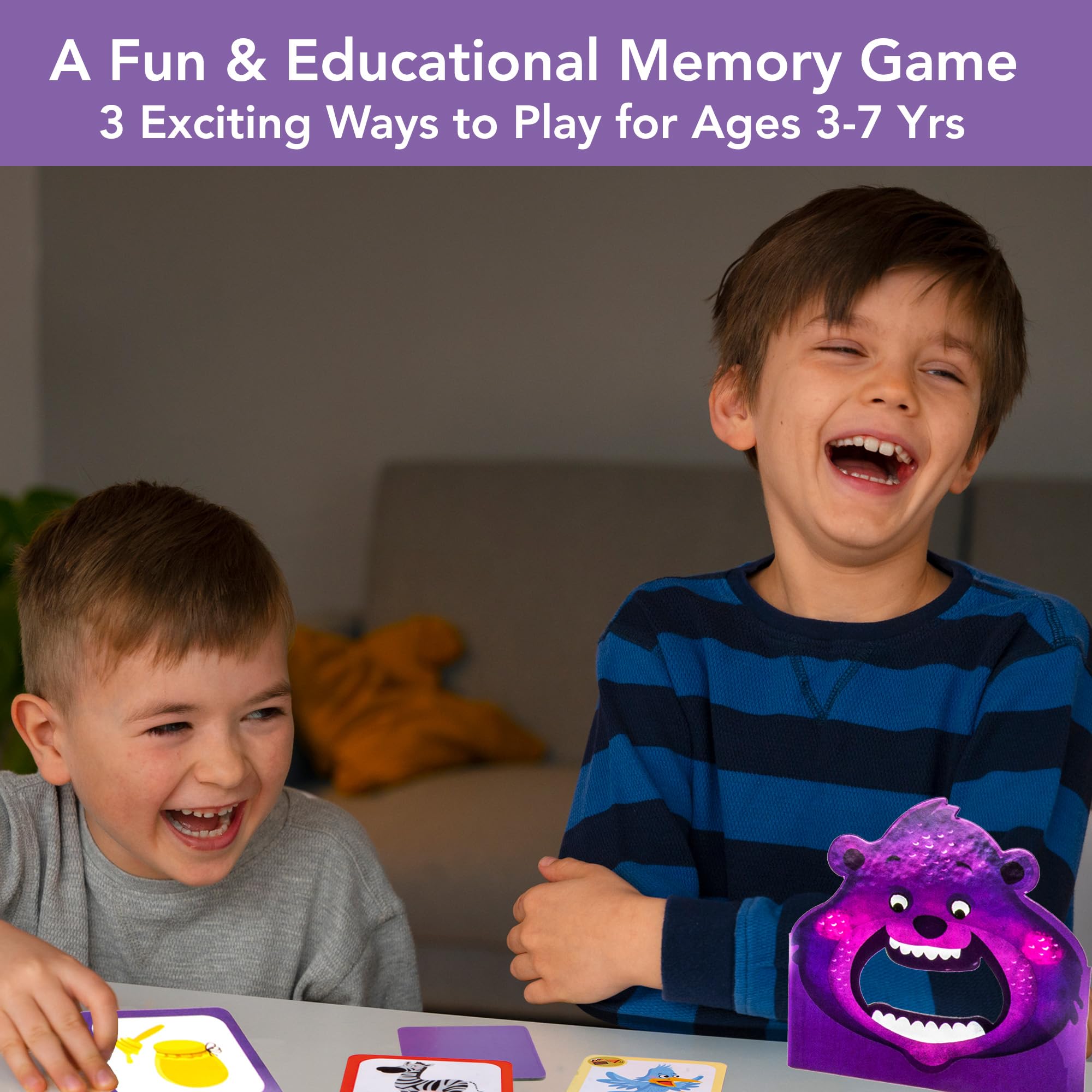 Chalk & Chuckles Hungry Four Memory Game, Learning & Educational Toy, Preschool Activity Kit, Gifts for Kids, Boys & Girls, Ages 3, 4, 5, 6, 7 Years, Perfect for Home, School, Playdates - Image 6 thumbnail