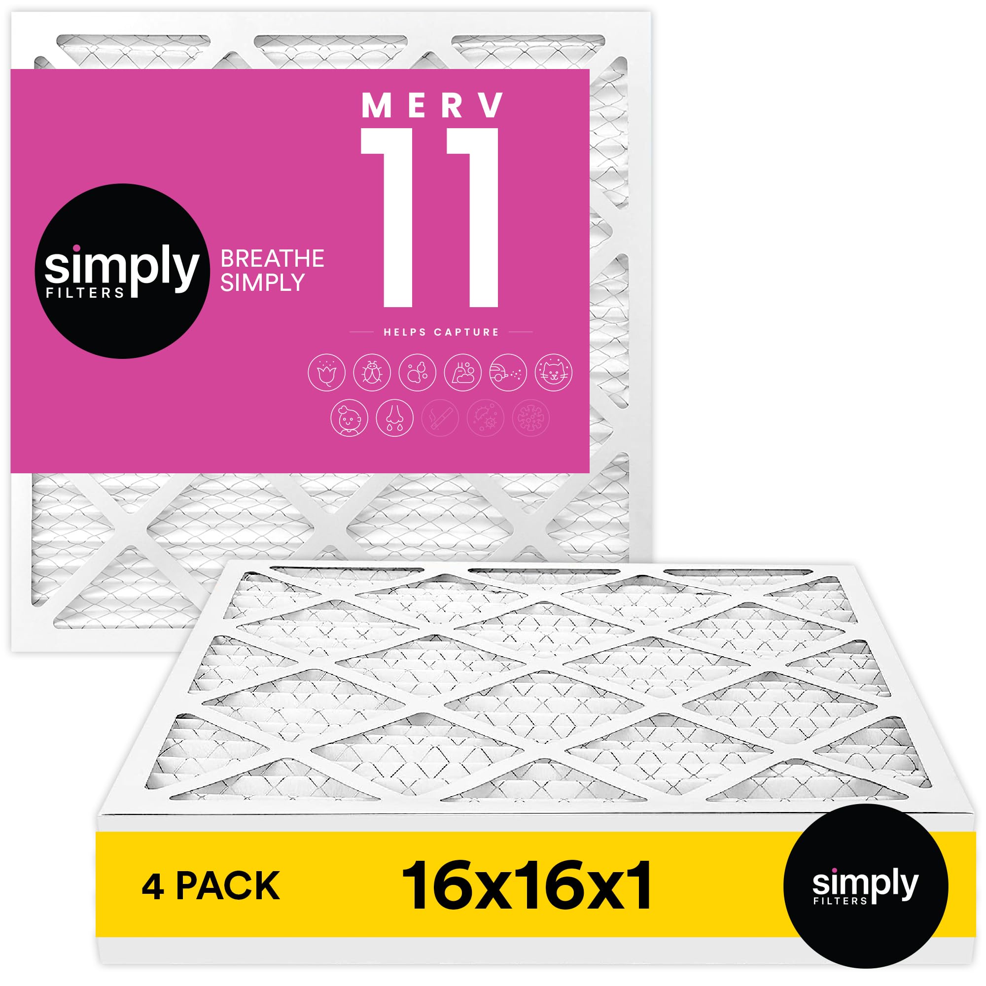 Simply 20x25x4 Air Filter, MERV 8, 4 Pack, Furnace Air Filter for HVAC (Actual Size:19.5"x24.5"x3.63") DUST, Pet, & Allergy Control — view 80