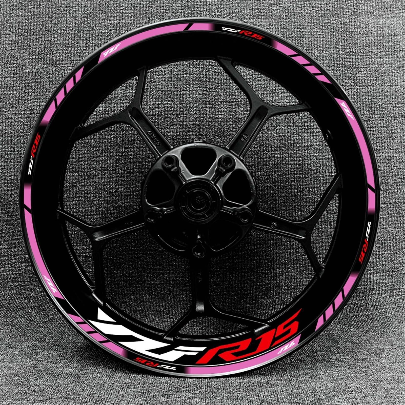 Motorcycle Wheel Rim Decal Decorative Hub Waterproof Reflective Sticker for Yamaha YZF R15 Decorative(Color22)