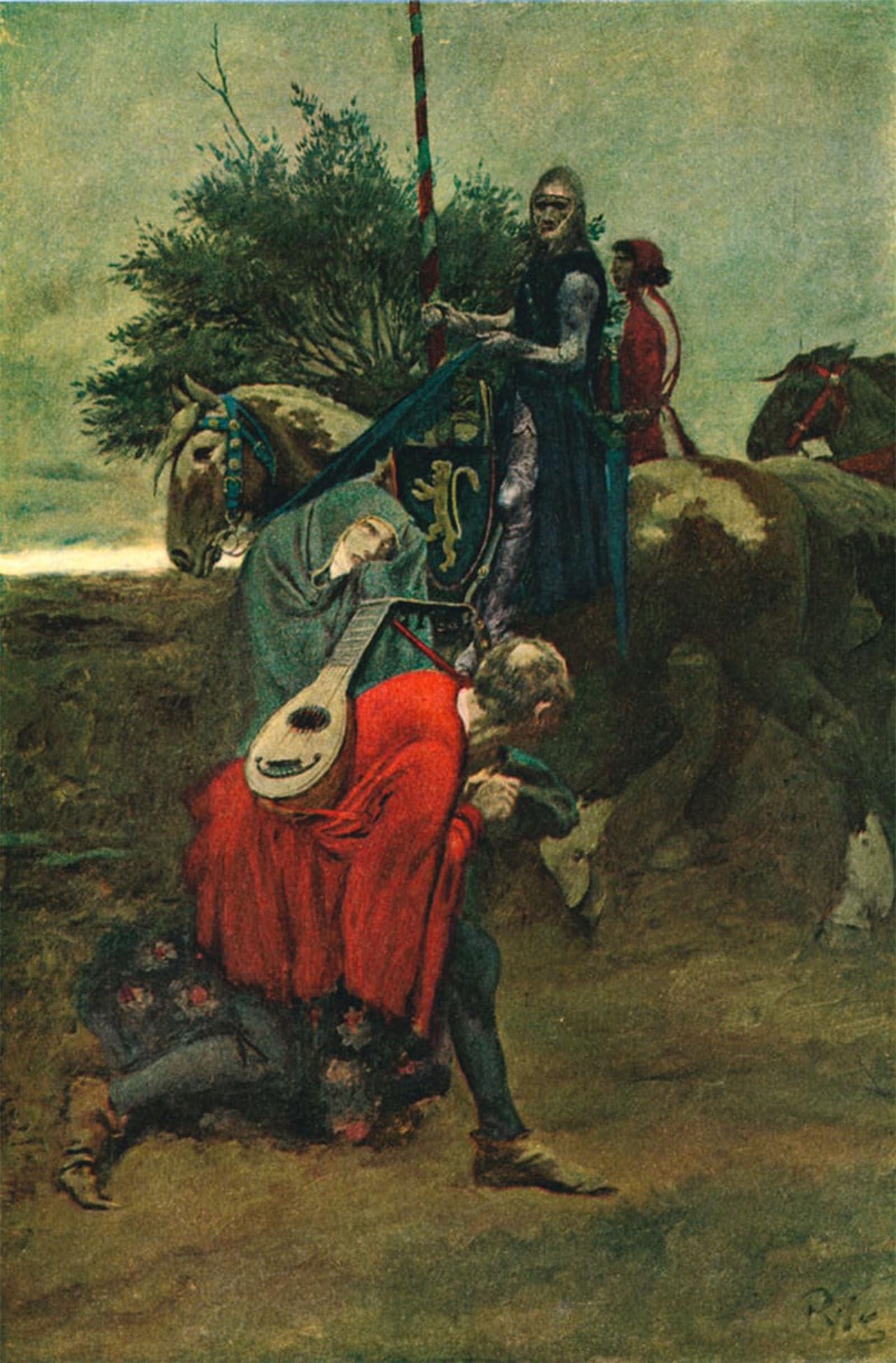 SERENDIPITP Vintage Picture Print on Canvas Wall Art Poster They Were Overtaken by Howard Pyle Artwork Print Poster for Wall Decor 60x90cm